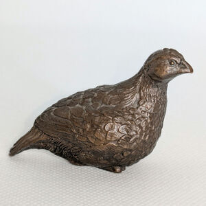 C. Burleson Bronze Quail Bird Figurine Sculpture 43/250